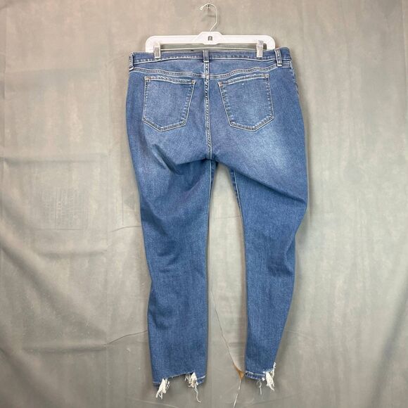 Abercrombie Jeans Women 31 12R Blue Super Skinny Ankle Distressed Stretch Casual - Picture 8 of 10
